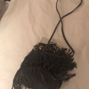 Tiffany & Fred charcoal shoulder bag